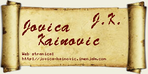 Jovica Kainović vizit kartica